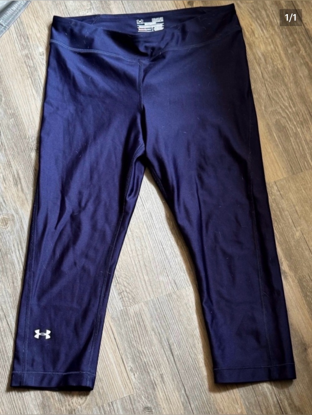 Under Armour HeatGear Capri Leggings Blue Size Medium